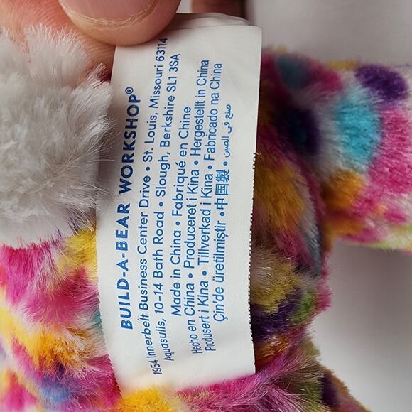 Build a Bear Small Fry Confetti Panda Bear Plush 8" Light Blue Nose Speckled Fur - Picture 7 of 9